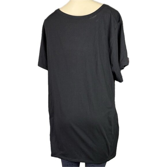 Vinyl Icons +5 Black Crew Neck High Voltage AC/DC Band Graphic Short Sleeve Tee - Picture 4 of 6